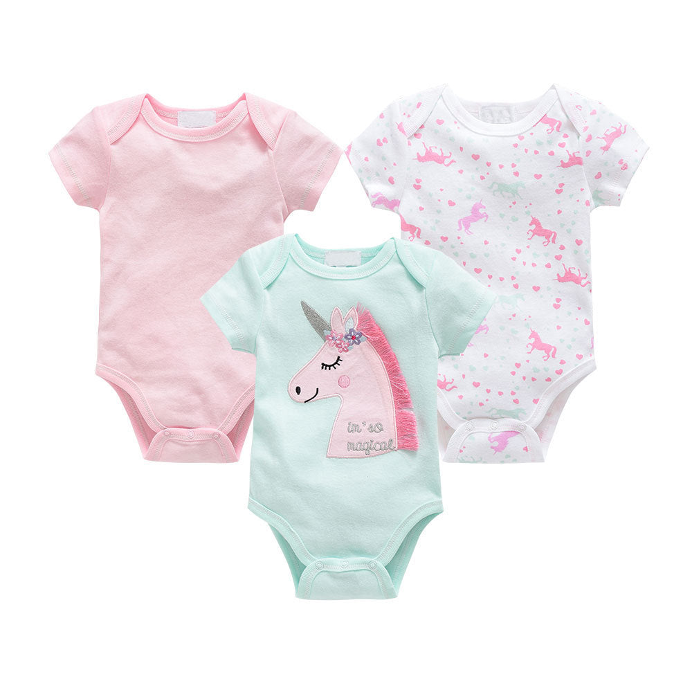 Baby Girl 3-Pack Short Sleeve Bodysuits