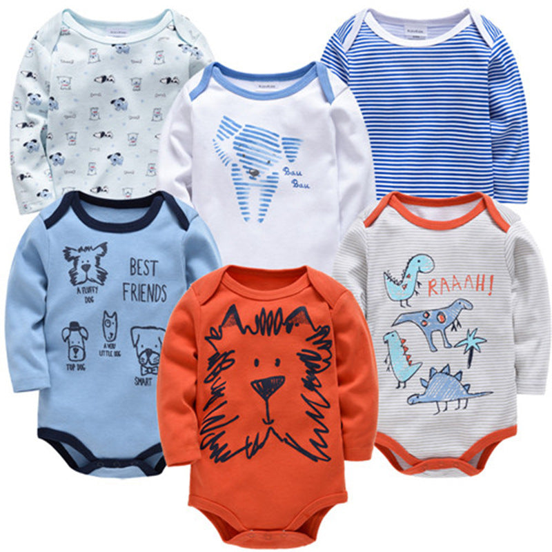 6er-Pack Langarm-Bodys für Babys (Jungen)