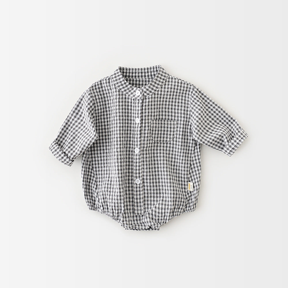 Langärmliger Body mit Knopfleiste vorne für Babys (J)