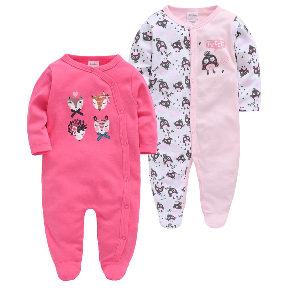 Baby Girl 2-Pack Printed Cotton Jumpsuits