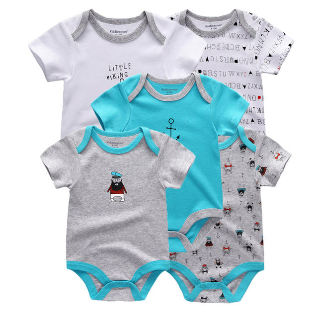 5er-Pack Kurzarm-Bodys für Babys (Jungen)