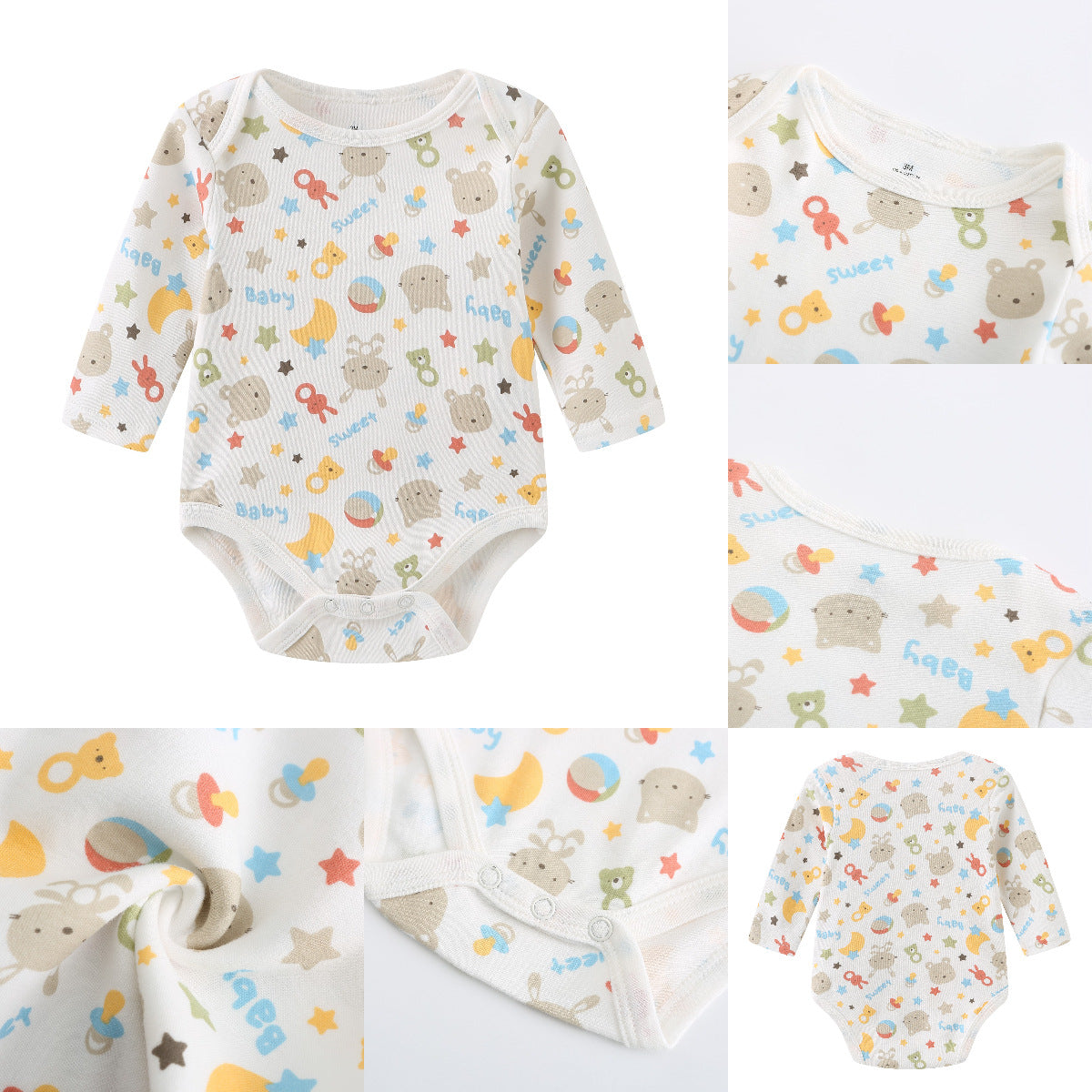 3er-Pack Langarm-Bodys für Babys (Mädchen)