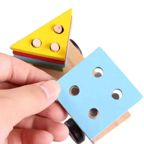 Wooden Shape Sorting Train