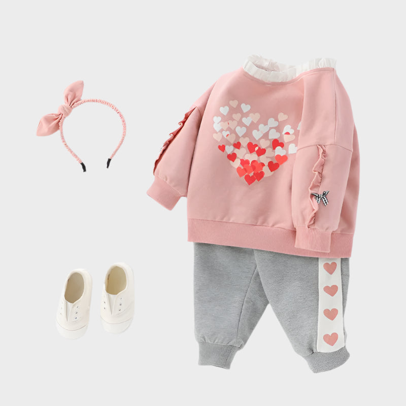 2-teiliges Sweatshirt- und Hosenset für Babys (Mädchen)