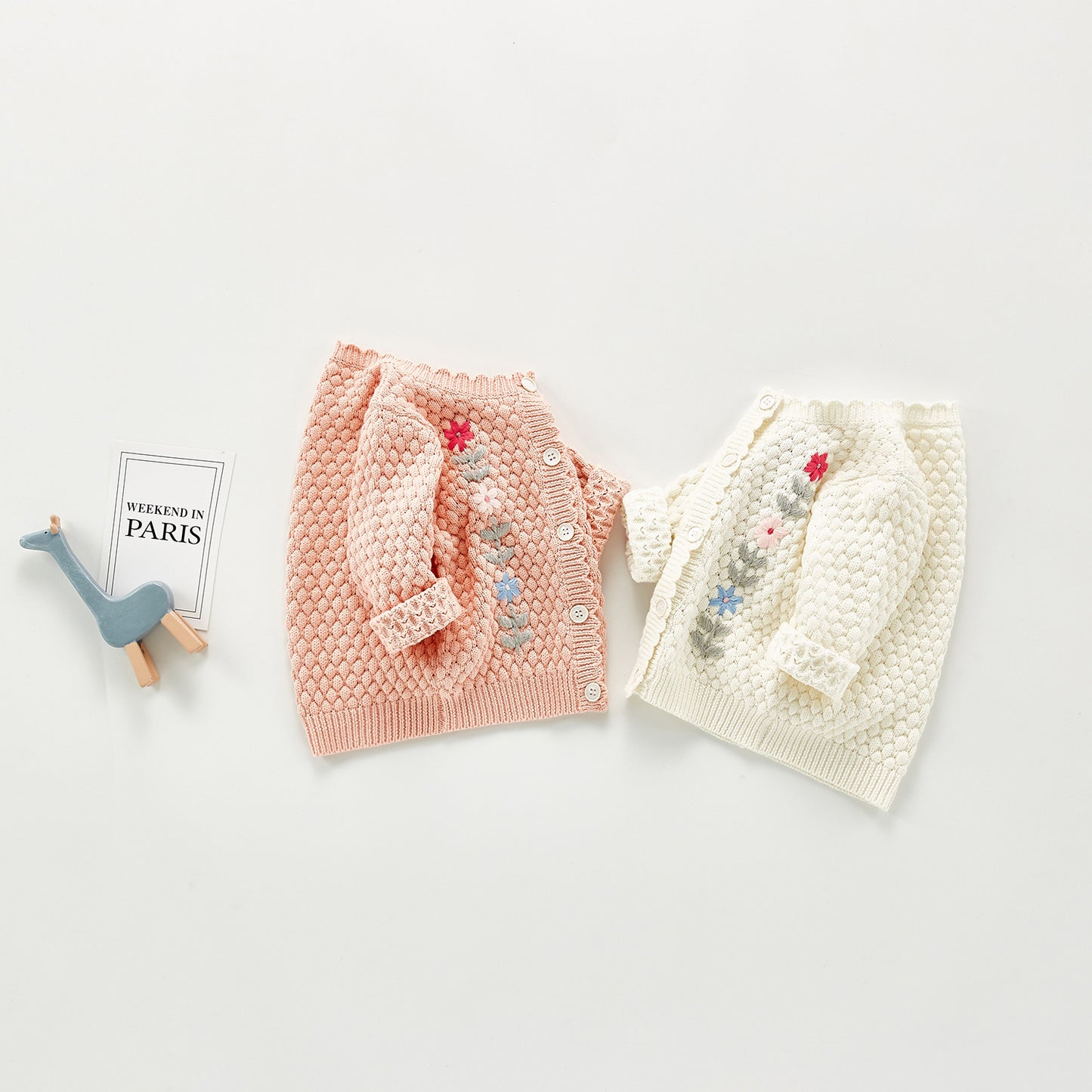 Baby Girl Floral Knit Cardigan