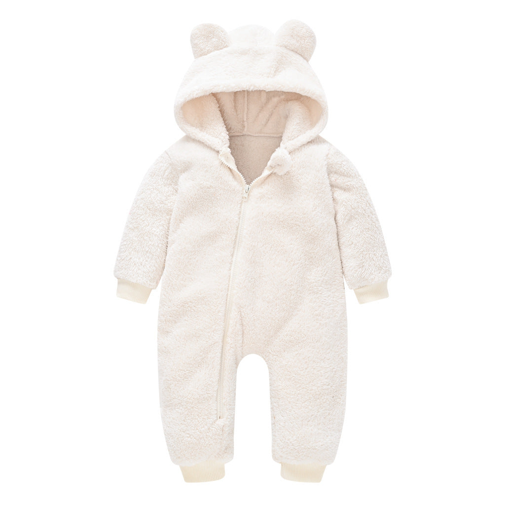 Baby Boy Zip-Up Hooded Fleece Bunting