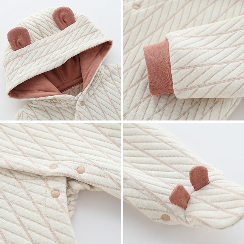 Baby Girl Hooded Jumpsuit