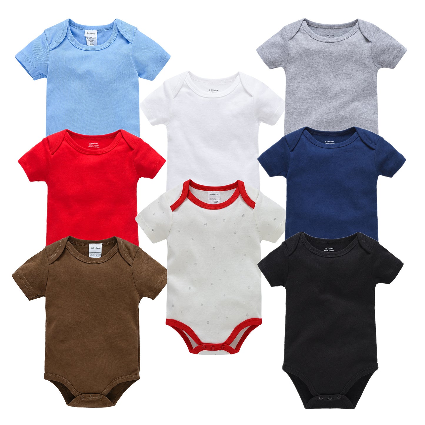 8er-Pack Kurzarm-Bodys aus Baumwolle für Babys (Jungen)