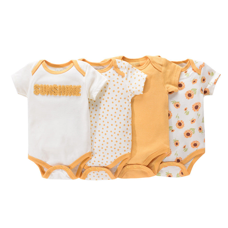 Baby Girl 4-Pack Short Sleeve Bodysuits