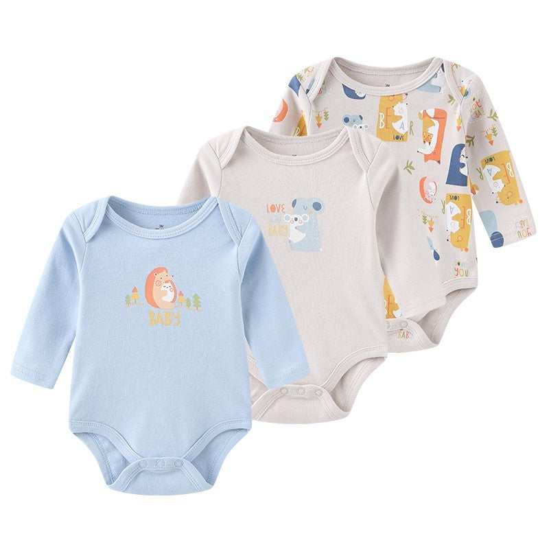 Baby Boy 3-pack Long-Sleeved Bodysuits