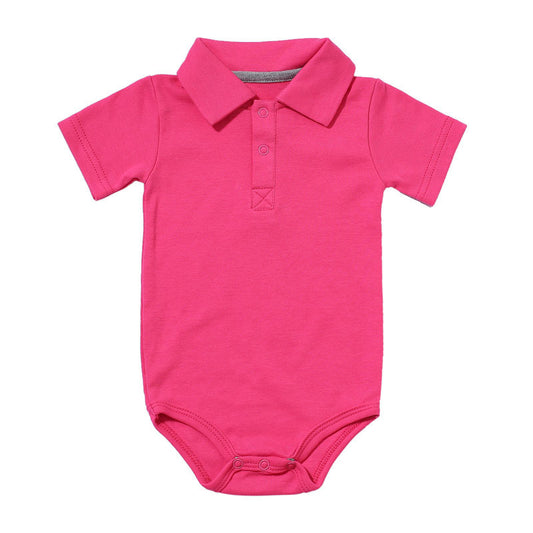 Baby Girl Cotton Polo Bodysuit