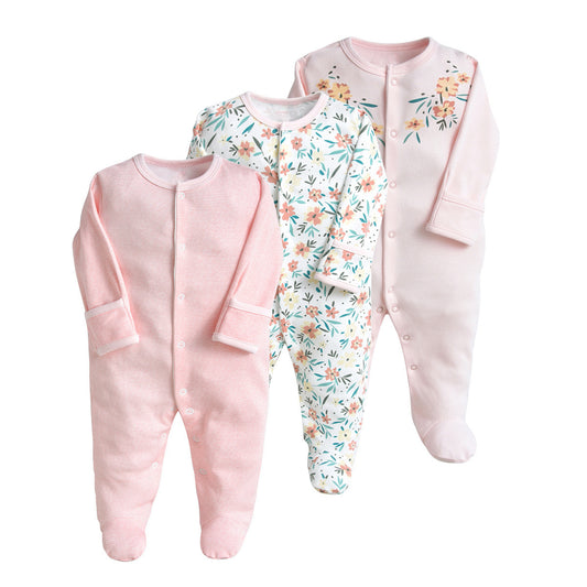Baby Girl 3-Pack Printed Cotton Jumpsuits