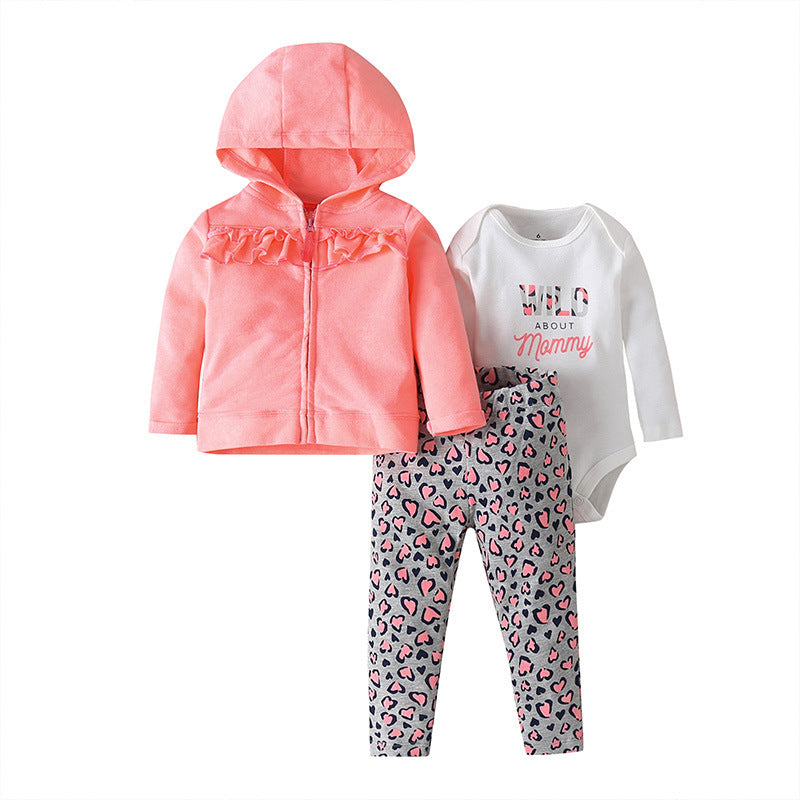 3-teiliges Set aus Jacke, Body und Hose für Babys (Mädchen)