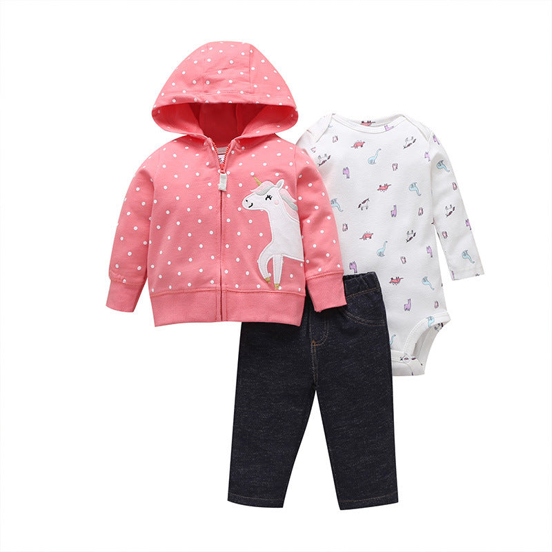 3-teiliges Set aus Jacke, Body und Hose für Babys (Mädchen)