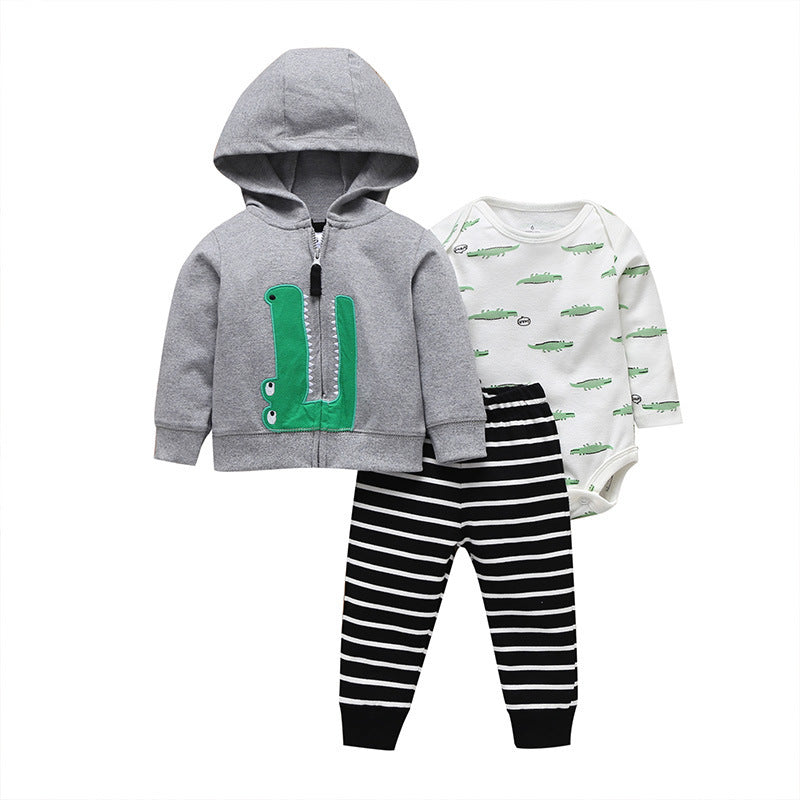 Baby Boy 3-Piece Jacket,Bodysuit and Pants Set