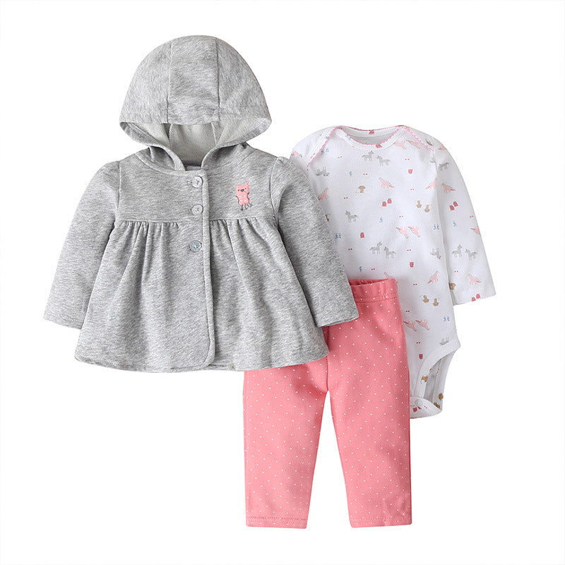 3-teiliges Set aus Jacke, Body und Hose für Babys (Mädchen)