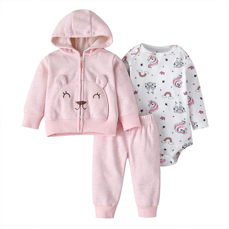 3-teiliges Set aus Jacke, Body und Hose für Babys (Mädchen)
