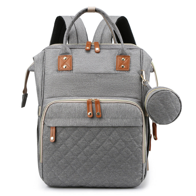 Diaper Bag with Foldable Baby Crib