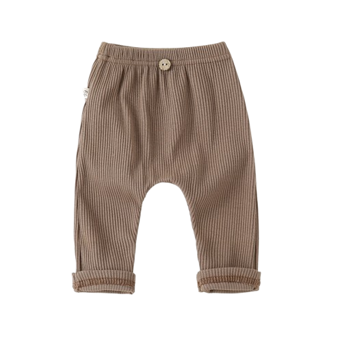 Baby Girl Ribbed Cotton Pants