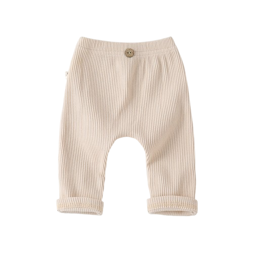 Baby Girl Ribbed Cotton Pants