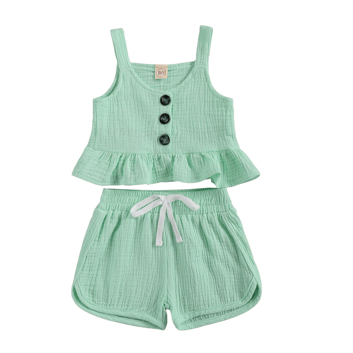 Baby Girl 2-Piece Cotton Muslin Set