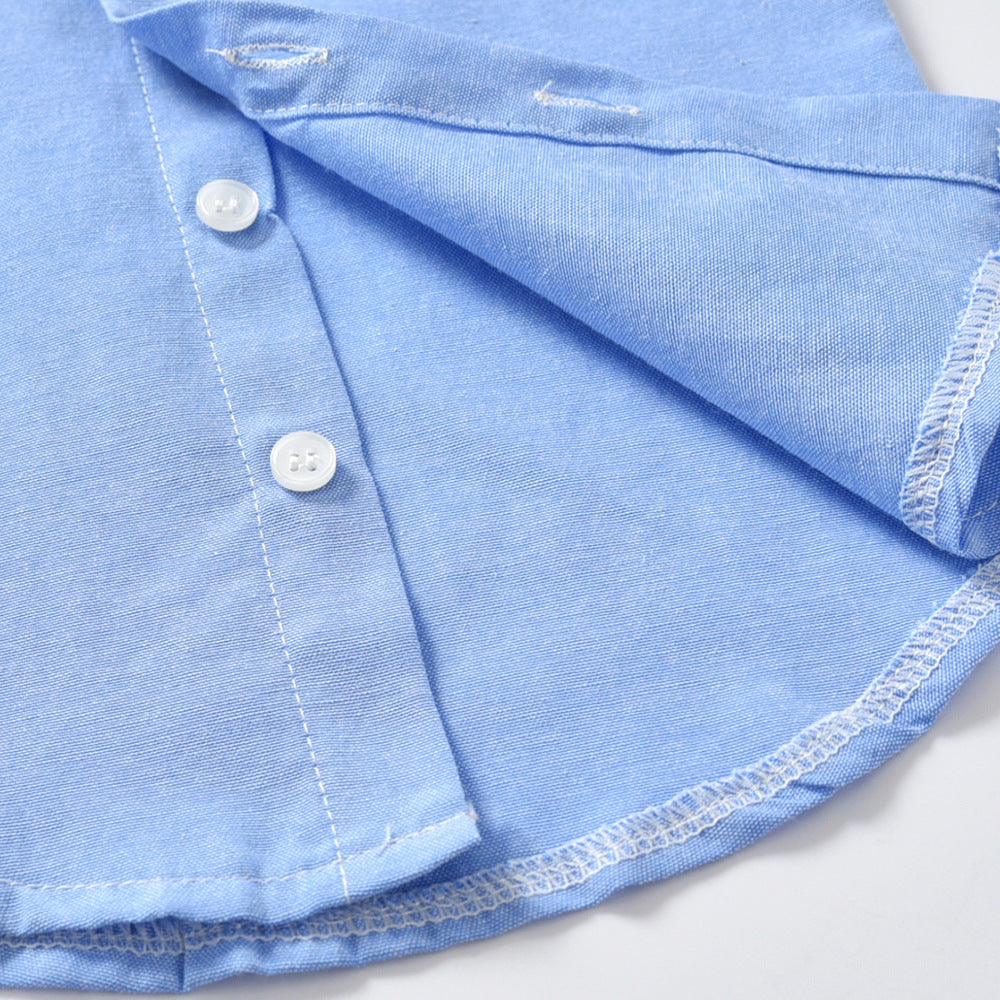 Baby Boy 2-Piece Shirt and Suspender Pants Set