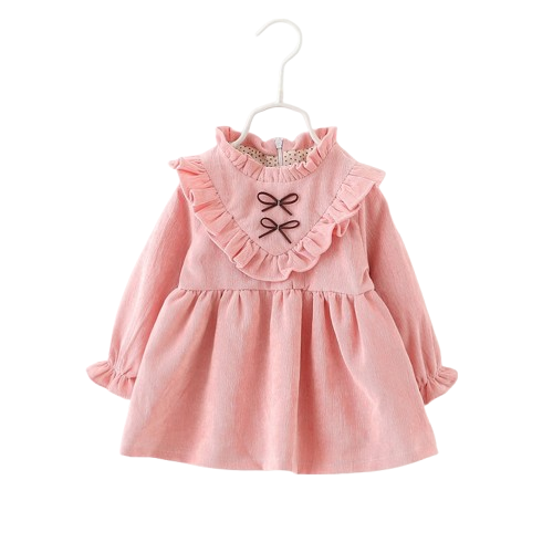 Baby Girl Ruffled Corduroy Dress