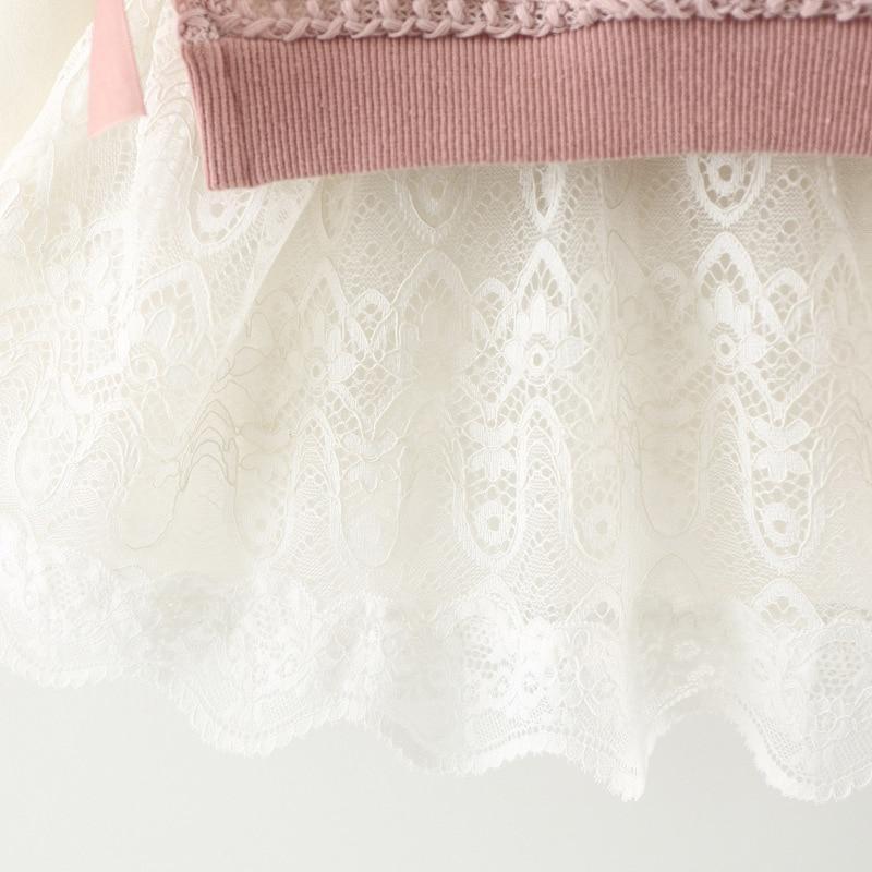 Baby Girl 2-Piece Knit Sweater Vest and Lace Dress Set