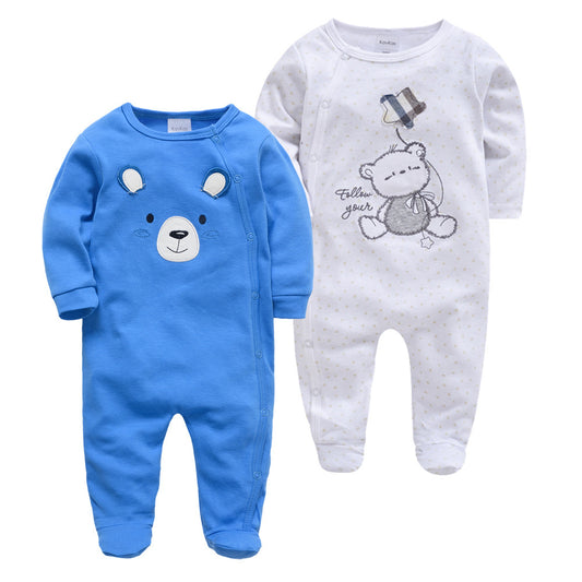 2-Pack Baby Boy Printed Cotton Jumpsuits