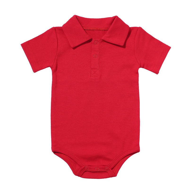 Baby Boy Cotton Polo Bodysuit