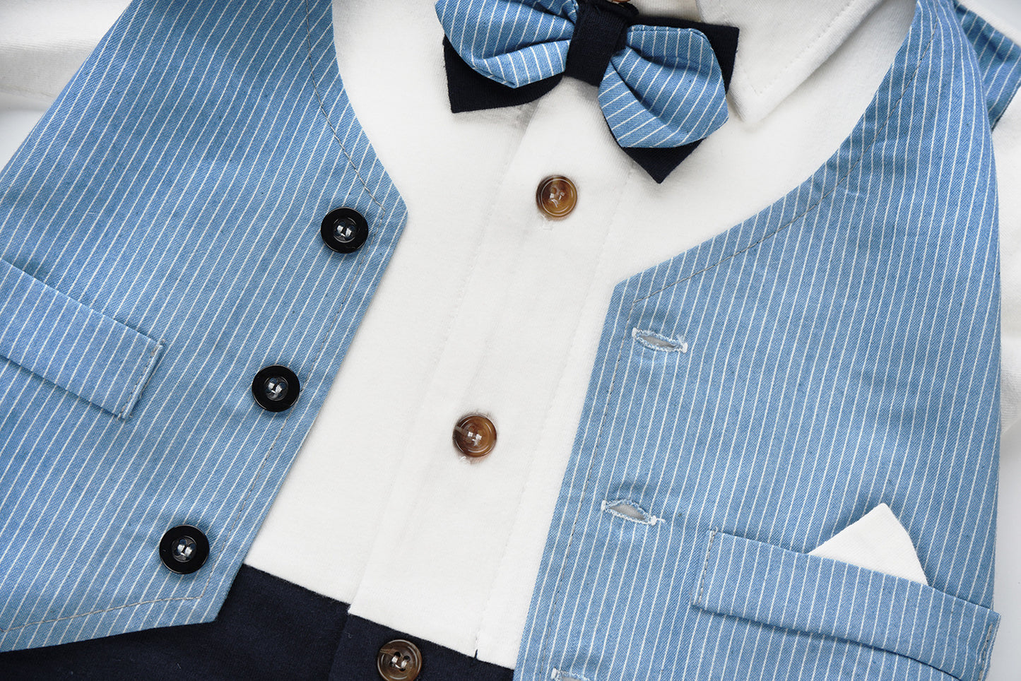 Baby Boy Striped Gentleman Jumpsuit