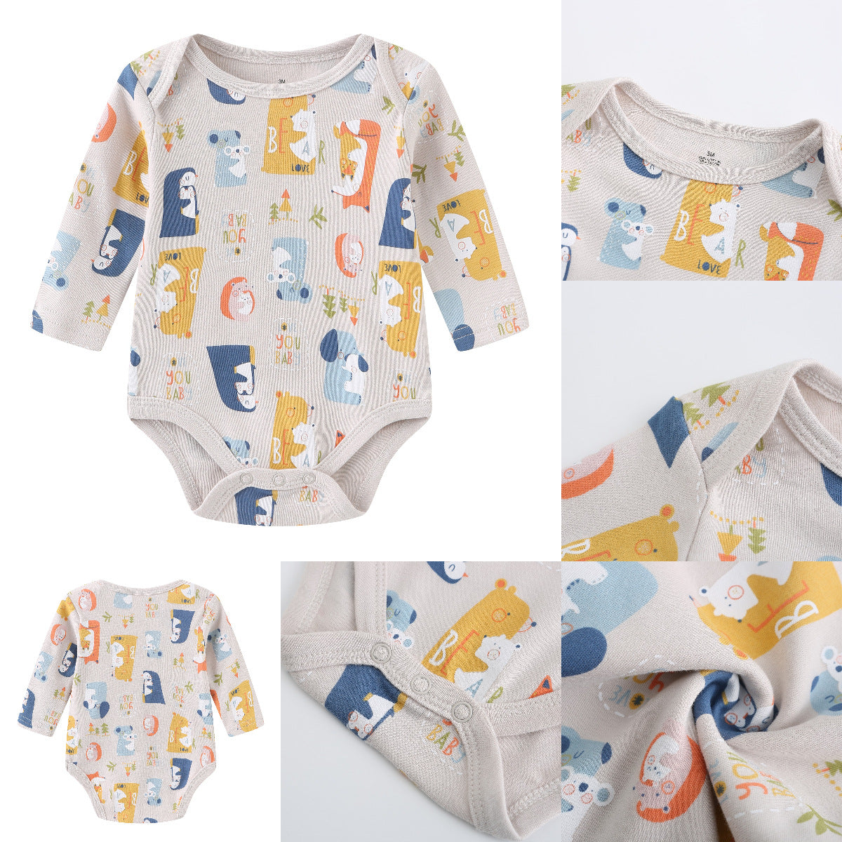 Baby Boy 3-pack Long-Sleeved Bodysuits