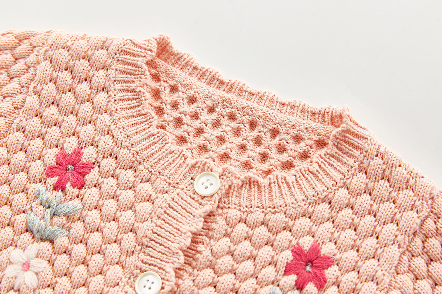 Baby Girl Floral Knit Cardigan