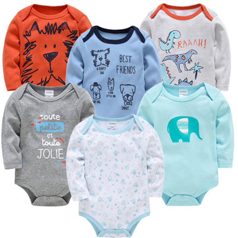 6er-Pack Langarm-Bodys für Babys (Jungen)