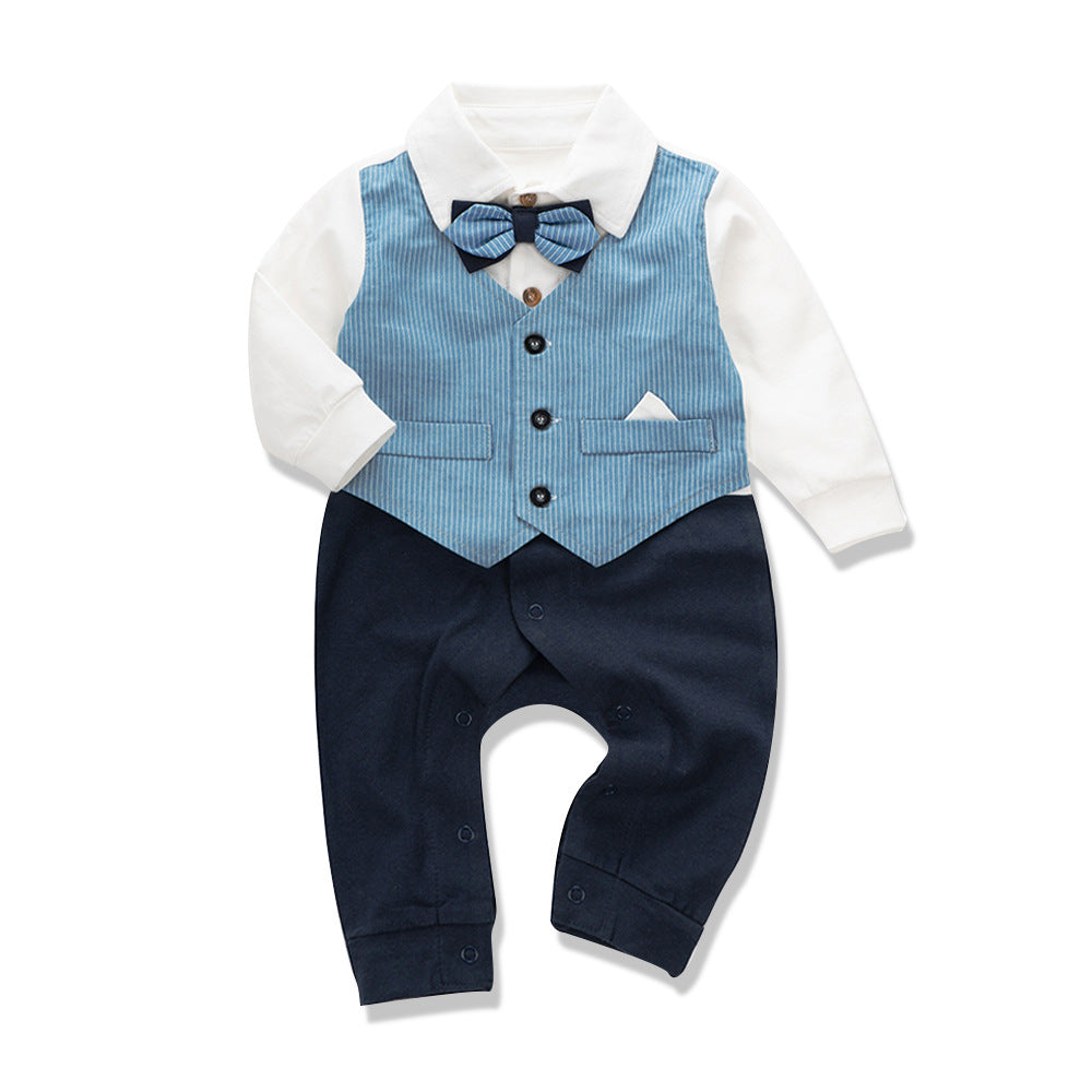 Baby Boy Striped Gentleman Jumpsuit