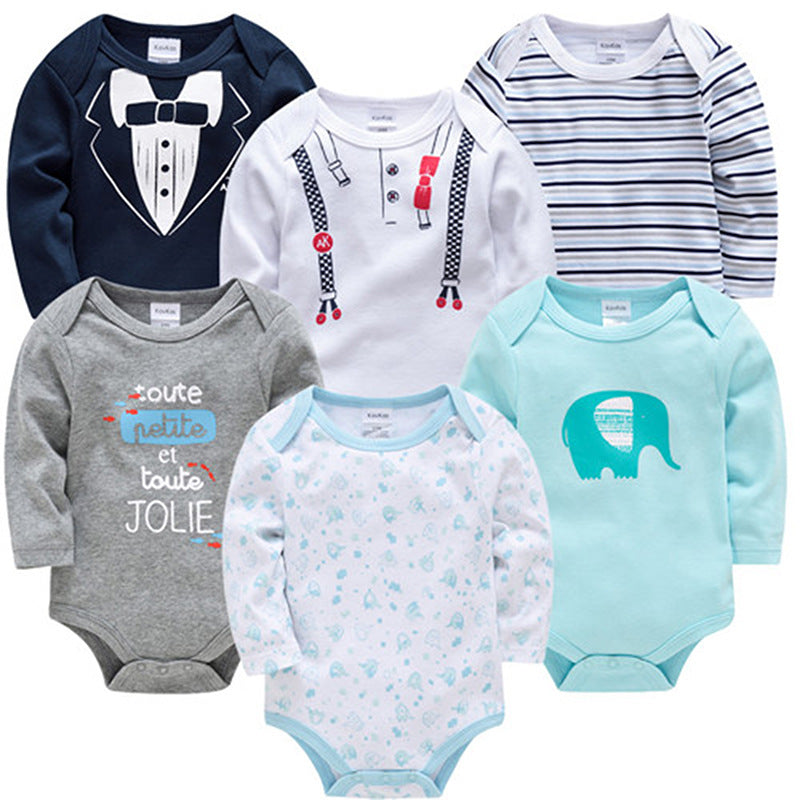 6er-Pack Langarm-Bodys für Babys (Jungen)
