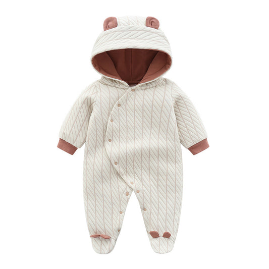 Baby Girl Hooded Jumpsuit