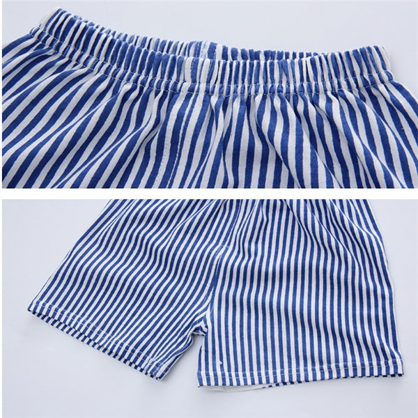 2-teiliges Set aus bedrucktem Baumwoll-T-Shirt und Shorts für Babys (J)