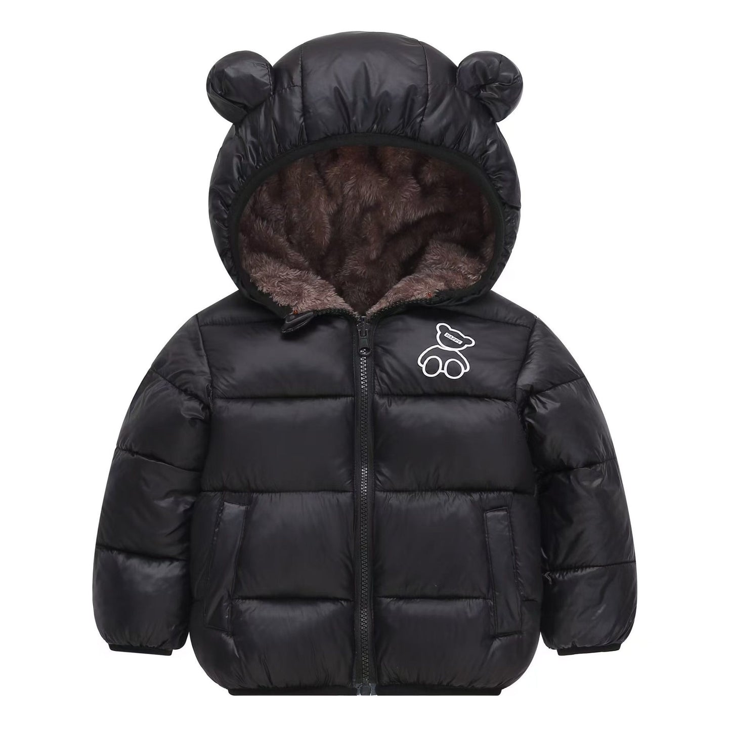 Baby Girl Reversible Fleece-Lined Puffer Jacket