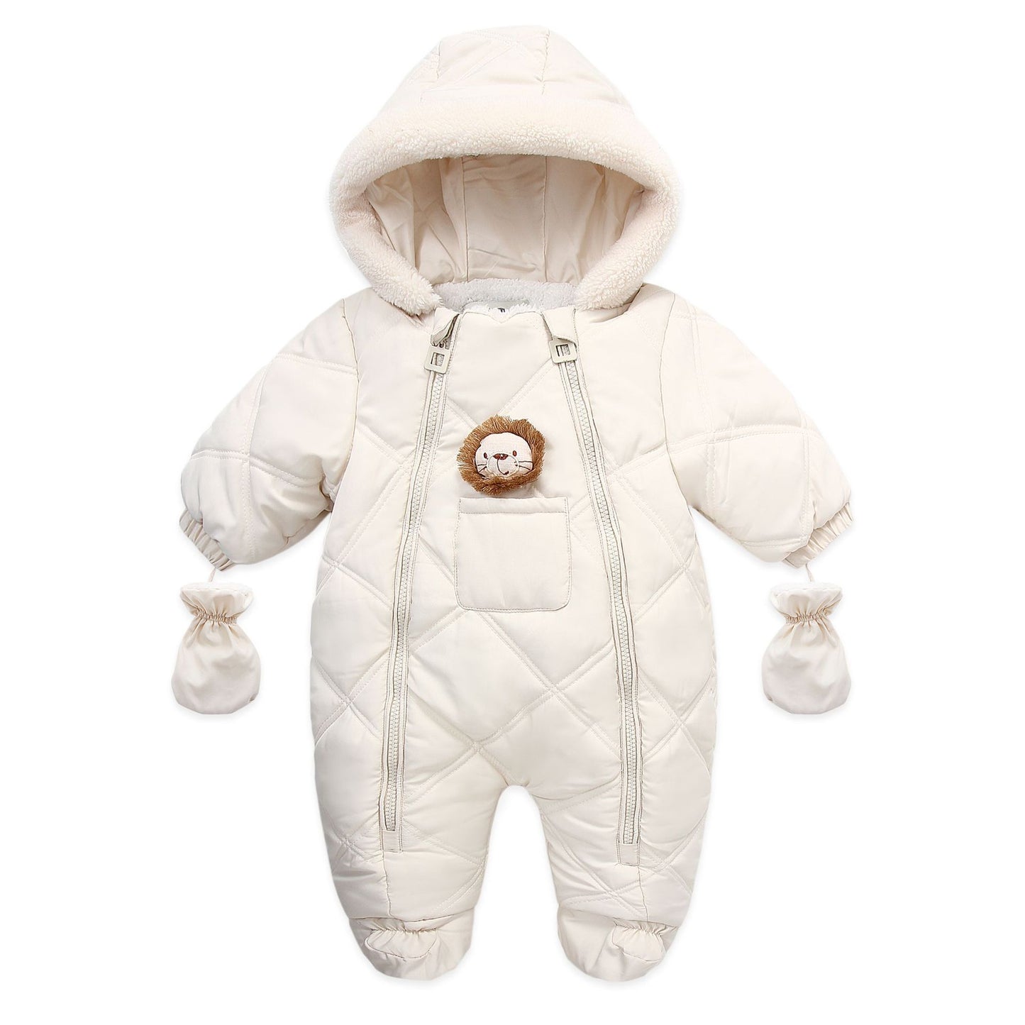 Baby Girl Fleece-Lined Footed Snowsuit