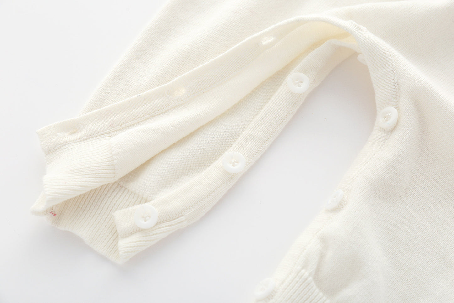 Baby Girl Knit Jumpsuit with Ruffle Collar