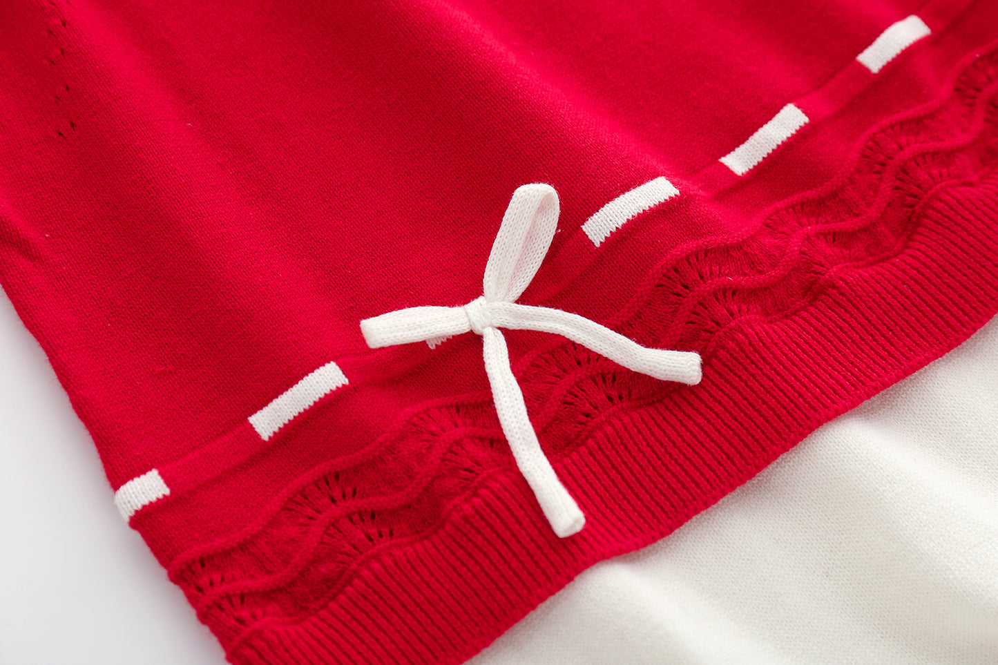 Baby Girl Knit Jumpsuit with Ruffle Collar