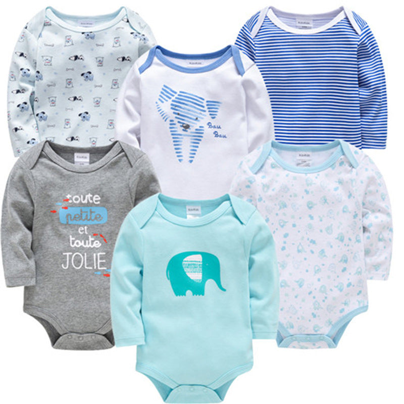 6er-Pack Langarm-Bodys für Babys (Jungen)