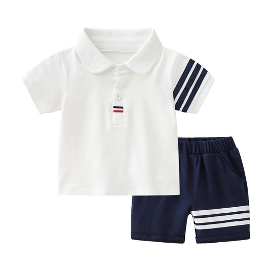 Baby Boy 2-Piece Polo Shirt and Shorts Set