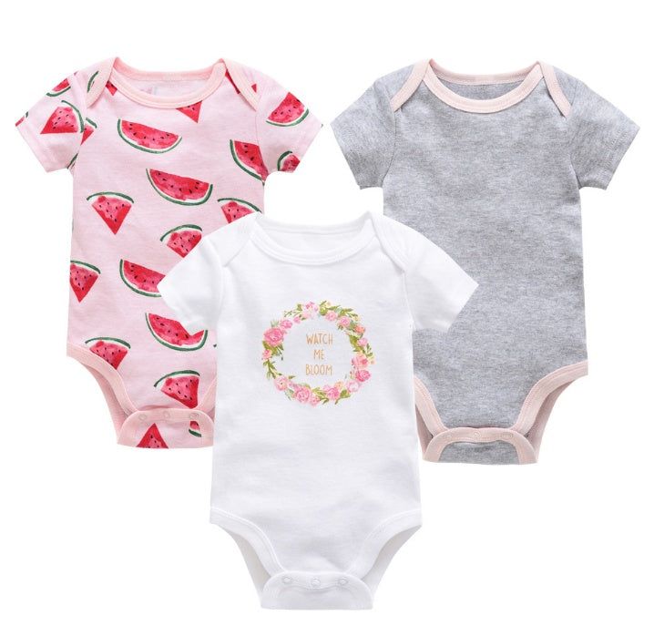 Baby Girl 3-Pack Short Sleeve Bodysuits