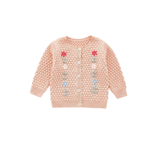 Baby Girl Floral Knit Cardigan