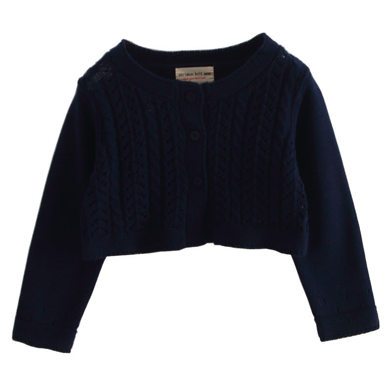 Baby Girl Cropped Knit Cardigan