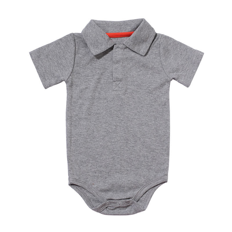 Baby Boy Cotton Polo Bodysuit