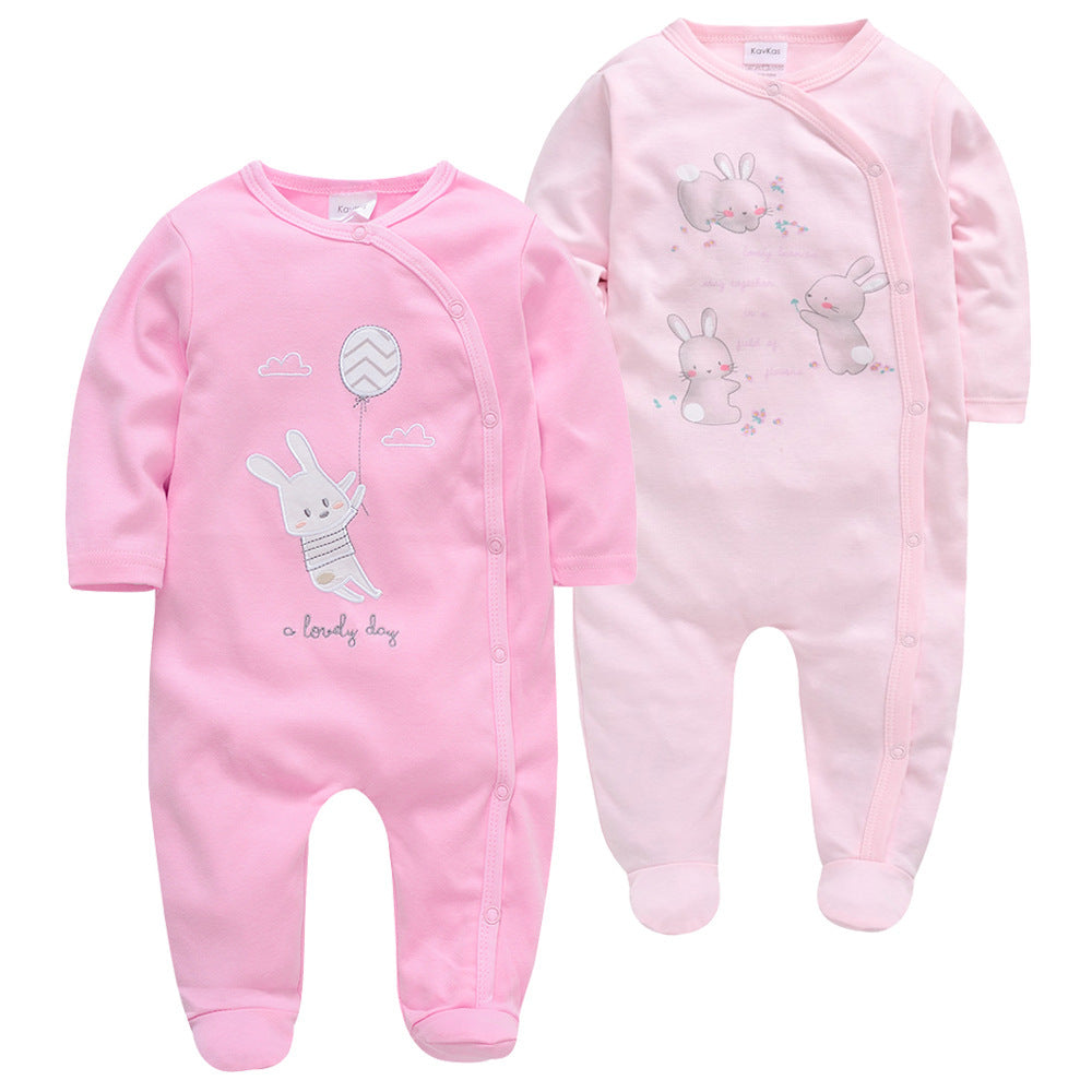 Baby Girl 2-Pack Printed Cotton Jumpsuits