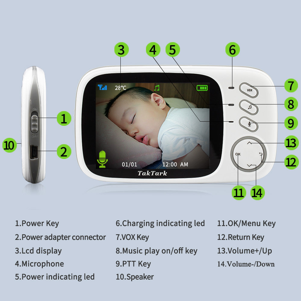 Baby Video Monitor with Night Vision